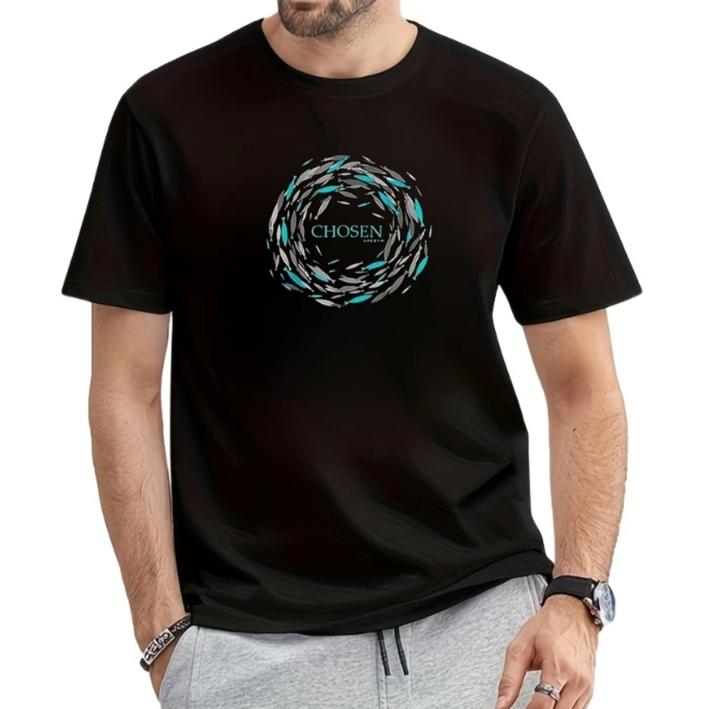 OFFICIAL CHOSEN LOGO WITH FISH CIRCLE. HANDMADE QUALITY APPAREL.